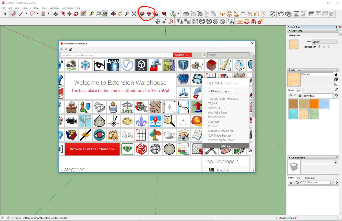 SketchUp extensions