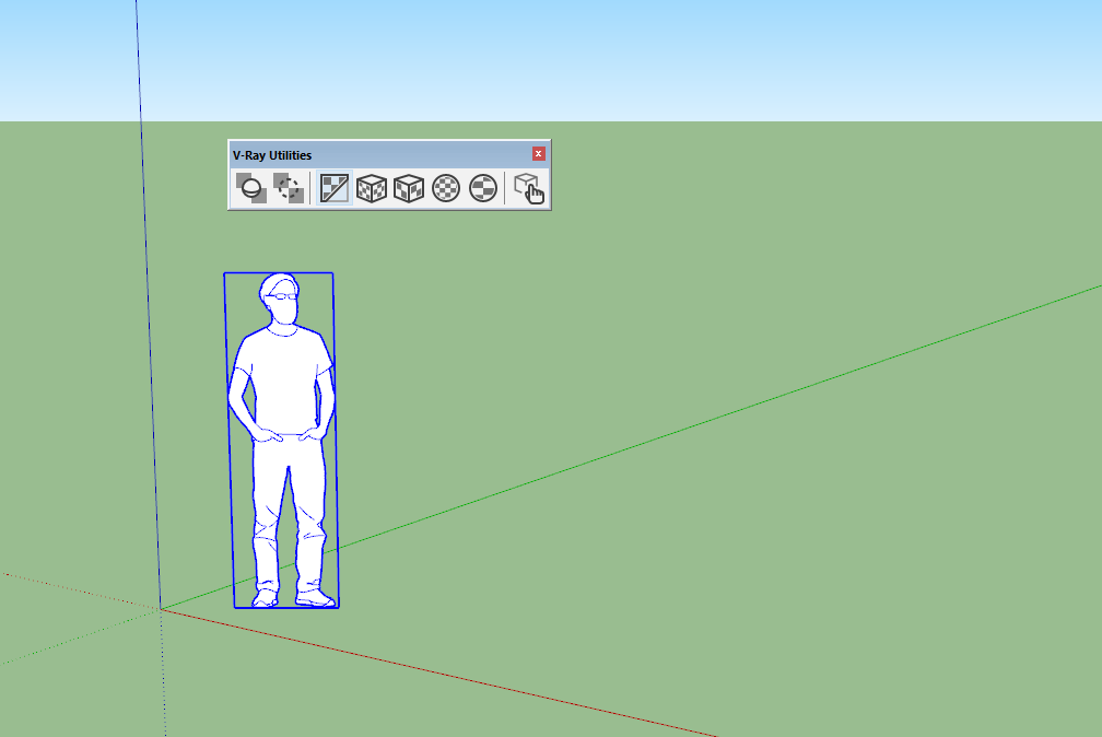 SketchUp new file with active V-Ray Utilities.