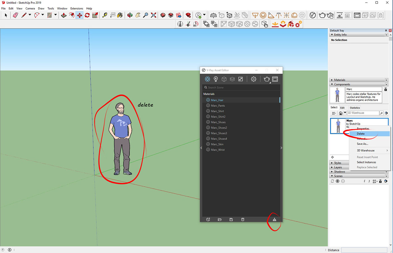 Delete Component in SketchUp