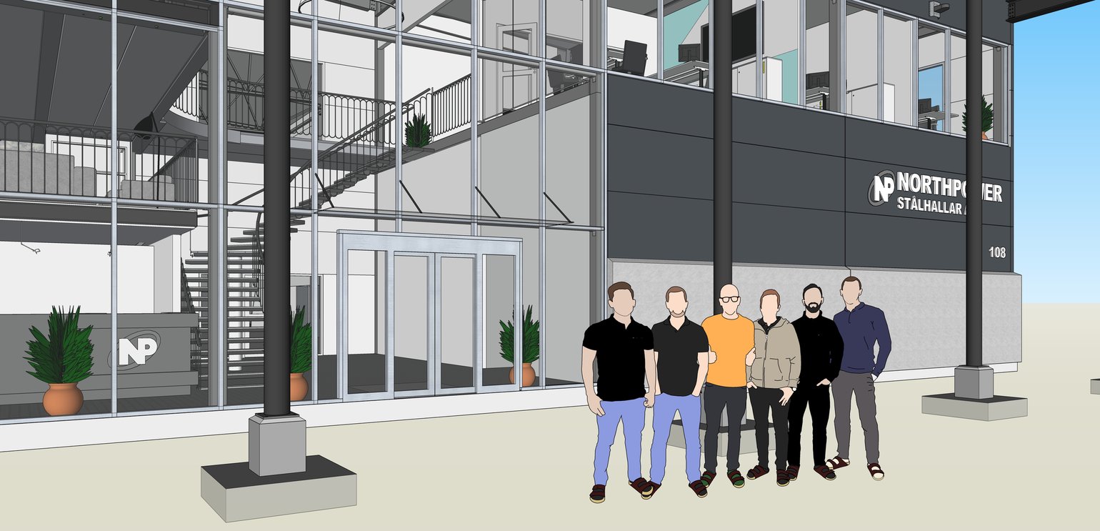 he Northpower Stålhallar team in SketchUp