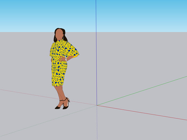 the scale figure to SketchUp Pro 2021: Sumele Aruofor