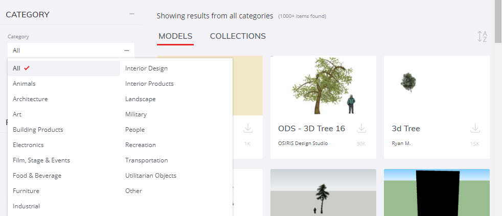 3D библиотека в SketchUp