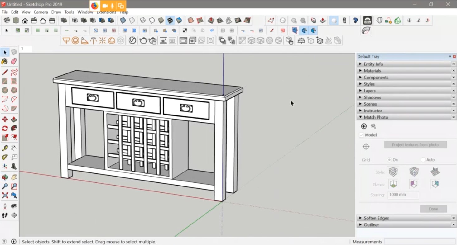 Интерфейс и навигация на SketchUp